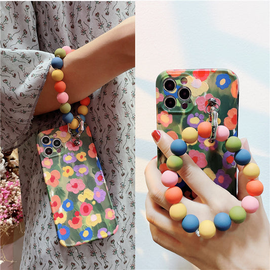 Color Flower Ring Personality Creative Mobile Phone Case Fashion Girl