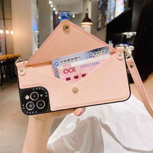 Card Wallet Phone Case With Lanyard
