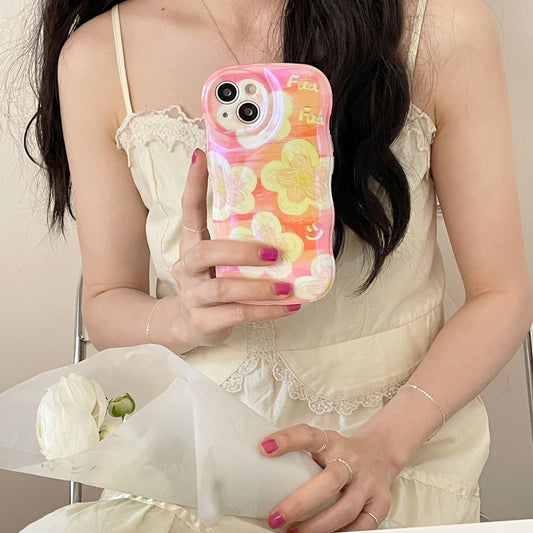 New Oil Painting Yellow And White Flower Premium Soft Cover