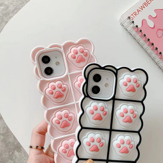 Compatible with Apple , Decompression Artifact Cat Paw Bear Pinch 11 Silicone Sleeve