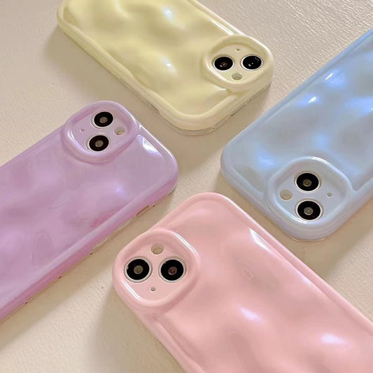 Solid Color Meteorite Print Apple Phone Case